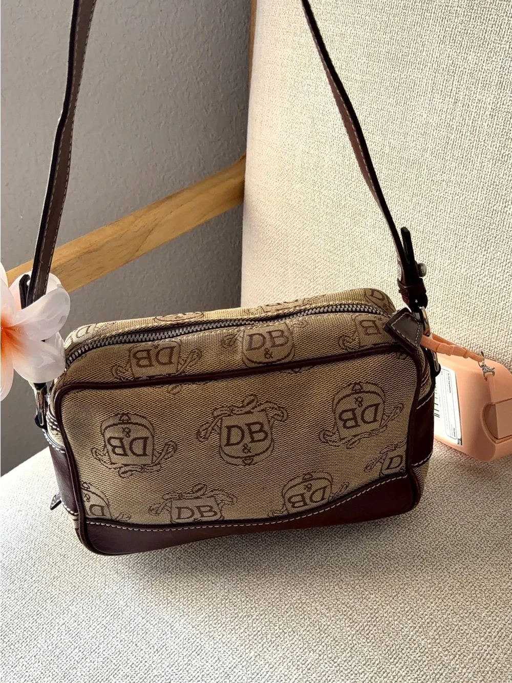 Monogram Brown Canvas Crossbody Bag